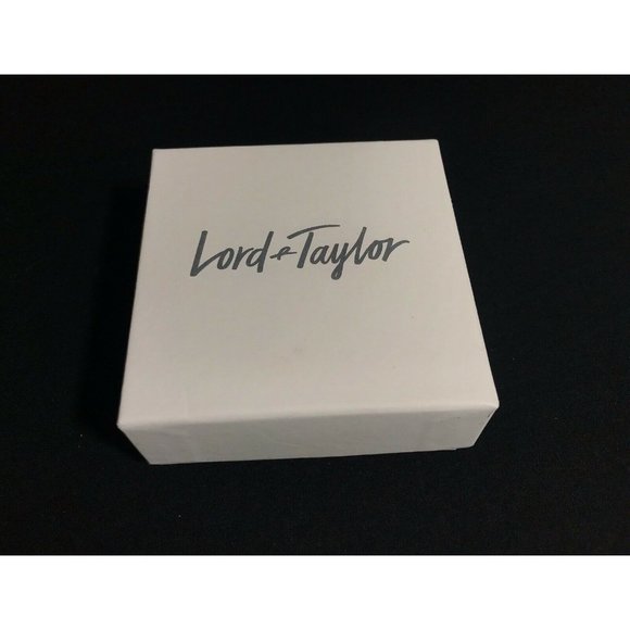 Lord & Taylor Empty Gift Box Cardboard White 3.5" x 3.5" x 1.5" - Picture 1 of 12